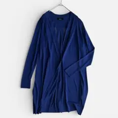 LEQUIPE レキップ ヨシエイナバ シアーロングカーディガン ブルー 38