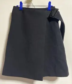 巻きスカート風タイトスカート　黒