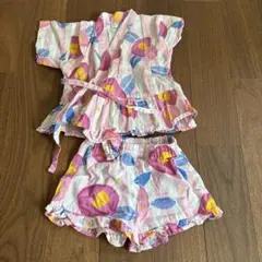 misa様専用　après les cours 花柄甚平 80サイズ