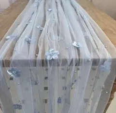 テーブルクロス 水色 布 ハンドメイド