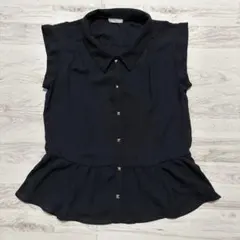 OPAQUE.CLIP スタッズ釦シフォンブラウス