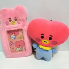 【美品】BT21 公式 ぬいぐるみキーホルダー トレカケース 2点セット タタ