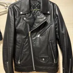 ダブルライダースジャケット ブラック　old UNIQLOのサムネイル