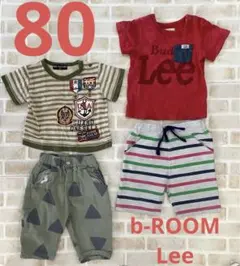 男の子　80 Tシャツ　ハーフパンツ　ビールーム　LEE リー　半袖　短パン　夏