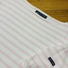美品フランス製ピリアックボーダーSAINTJAMES　白ホワイトライトピンクSMのサムネイル