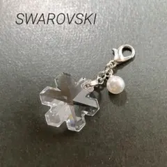 スワロフスキー　雪のチャーム　クリスタル