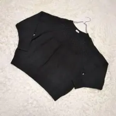 coen コーエン　丸首　ニット　セーター　ブラック　L ゆったり　ゆるダボ