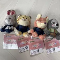ズートピア ぬいぐるみ4体セット