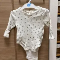 petit main 花柄ロンパース 80