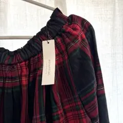 studio Clip 赤黒チェック ロングスカート