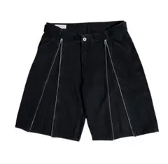 完売品 ZARA ジッパー デニム ショート パンツ XL