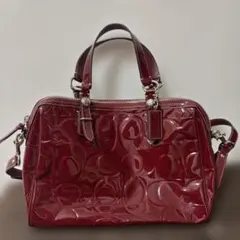 COACH コーチ バッグ シグネチャー エナメル 2way F16173