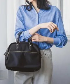 美品　進藤やす子さんといっしょに作った本革遣いの2WAYボストンバッグ