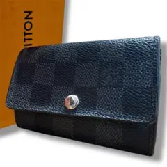 鑑定済　ルイヴィトン ダミエ グラフィット ミュルティクレ6 キーケース6 連