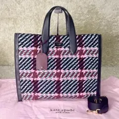 ケイトスペード 2way トートバッグ Manhattan Plaid ラージ
