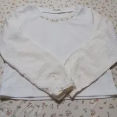 alicia PAGEBOY パール付き長袖ブラウス