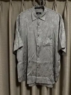 HARE レーヨン ドレープジャガードフラワー 花柄 半袖シャツ