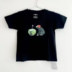 オキナワアロハシャツファクトリー　Tシャツ　100 キッズ　黒　猿　リンゴ　動物のサムネイル
