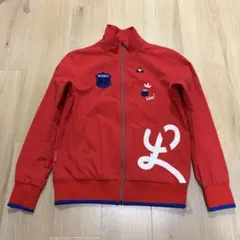 美品【ルコックゴルフ】長袖ジップアップジャケット レッドM
