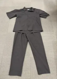 nylaus ナイラス　セットアップ　半袖シャツ　スラックス　ブラウン　LL