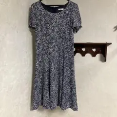 Aylesbury 半袖ワンピース　マルチカラー　シェブロン柄　ツイード調の編地