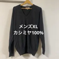 Pearls & Cashmere 100%カシミヤ Vネックセーター XL