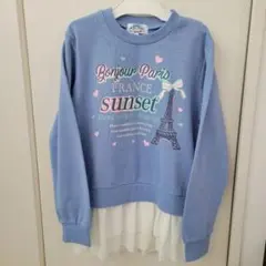 新品 マザウェイズ ライトブルーチュニック 140 長袖 女の子