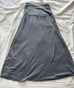 セミフレアマタニティスカート 薄手 裏毛 グレー