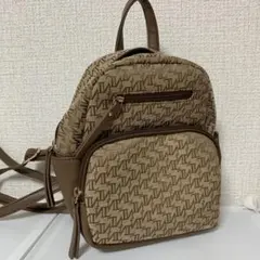 全新未使用 經典花紋 雙肩包 棕色