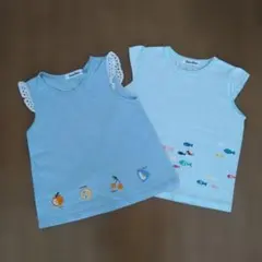 「難あり」familiar ファミリア 半袖Tシャツ 2枚セットのサムネイル