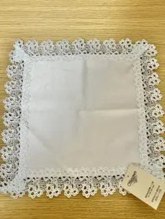 【新品タグ付き】近沢レース　ピンク レースハンカチ