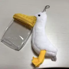 ペリカン ぬいぐるみ ポーチ ラウンドワン限定(白)