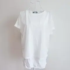 アンタイトル　ホワイト 半袖 Tシャツ シンプル　レイヤード　S レディース