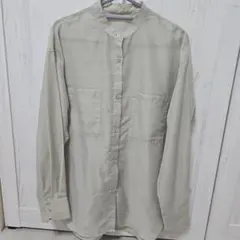 ローリーズファーム　シルキーシアーロングシャツ　ミント