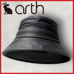 未使用級♦arth♦アース｜日本製｜牛革100｜パンチングレザーハット｜男女兼用のサムネイル