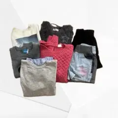 女の子 長袖 秋冬 まとめ売り 130 140 ニット ショートパンツ