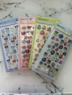 たまごっち3Dシール4パックセットボンドロボンボンドロップまめっちめめっち