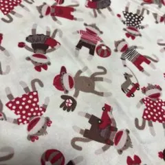 生地　ソックモンキー　usaコットン