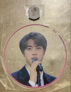 BTS jin キムソクジン　円形透明うちわ＆マグネット