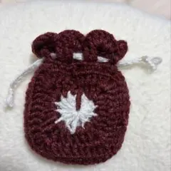 ハンドメイド 編み物 小物入れ AirPodsケース 巾着