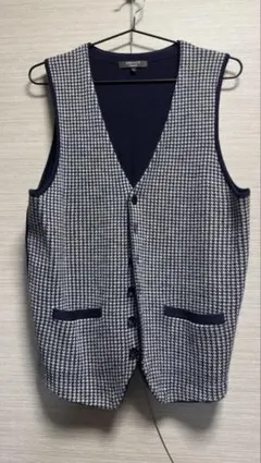 ORIHIKAチェック柄ニットベスト