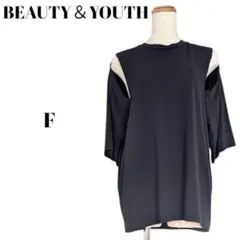 BEAUTY & YOUTH ブラック Tシャツ Fのサムネイル