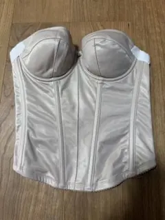 ベージュ ストラップレス コルセット