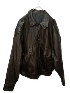 nmasaki　ブラック本皮ジャケット　レザージャケット　Mサイズ A-2