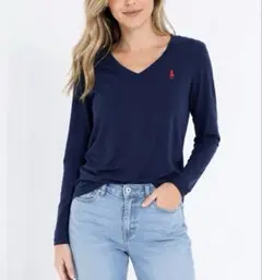 ラルフローレン RalphLauren長袖Tシャツ ネイビー　レディース