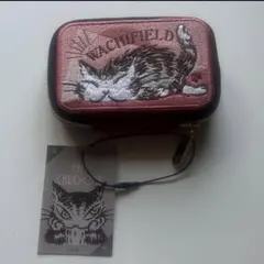 わちふぃーるど　ダヤン刺繍 カードケース 赤