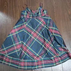 中古　GAP KIDS チェック柄 ノースリーブワンピース 120センチ