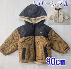 F.OKIDSブラウンアウター/リバーシブル/フリース風モコモコアウター