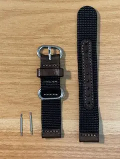 【atelierCODEL】ナイロンレザーバンド 幅18mm ブラック