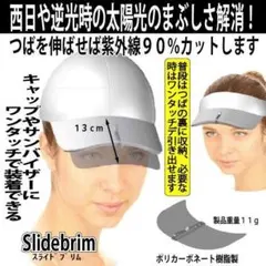 サンバイザー　紫外線カット　西日逆光の眩しさ軽減　ゴルフボール行方良くわかる！